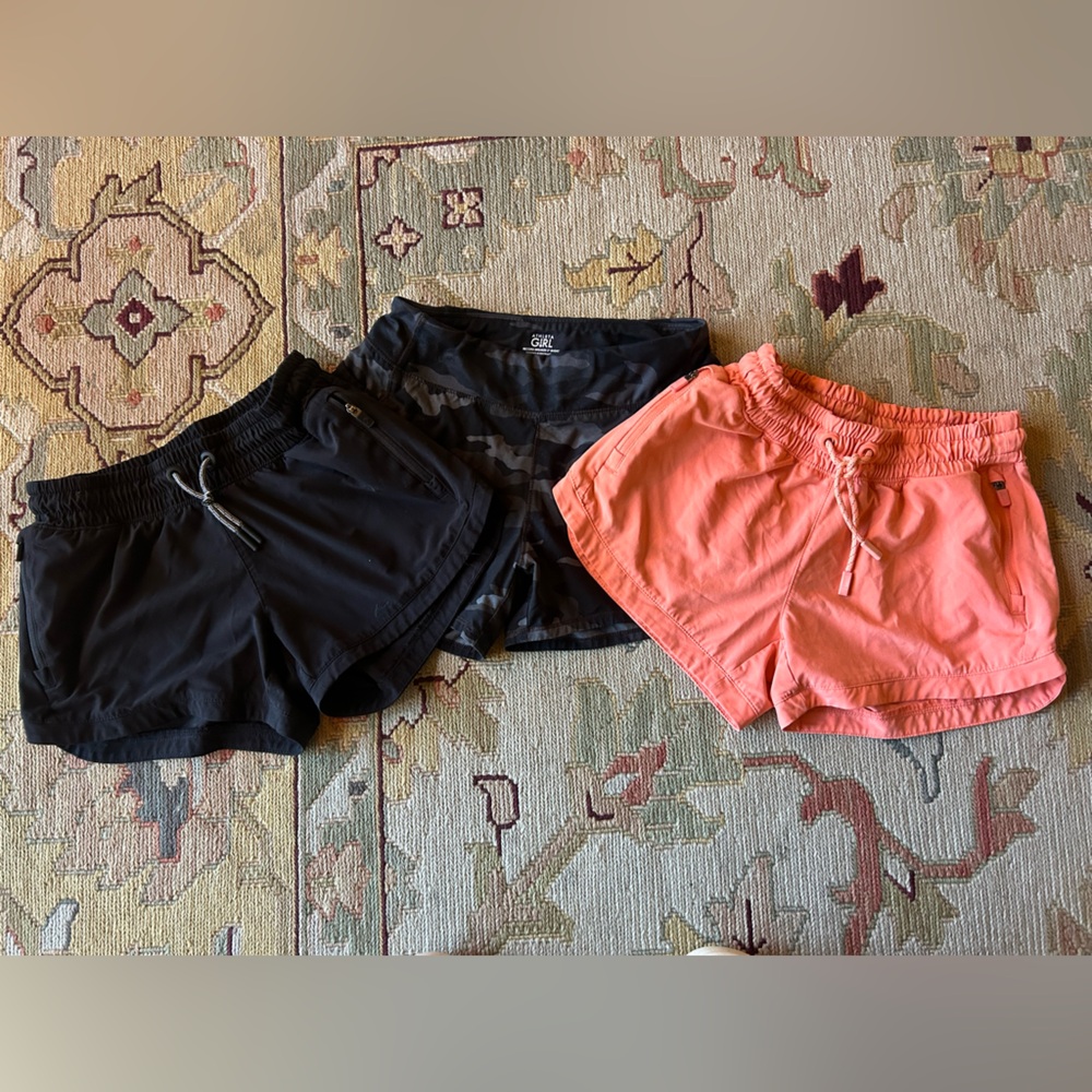 Athleta Girl Shorts Set - Black, Camouflage, Coral